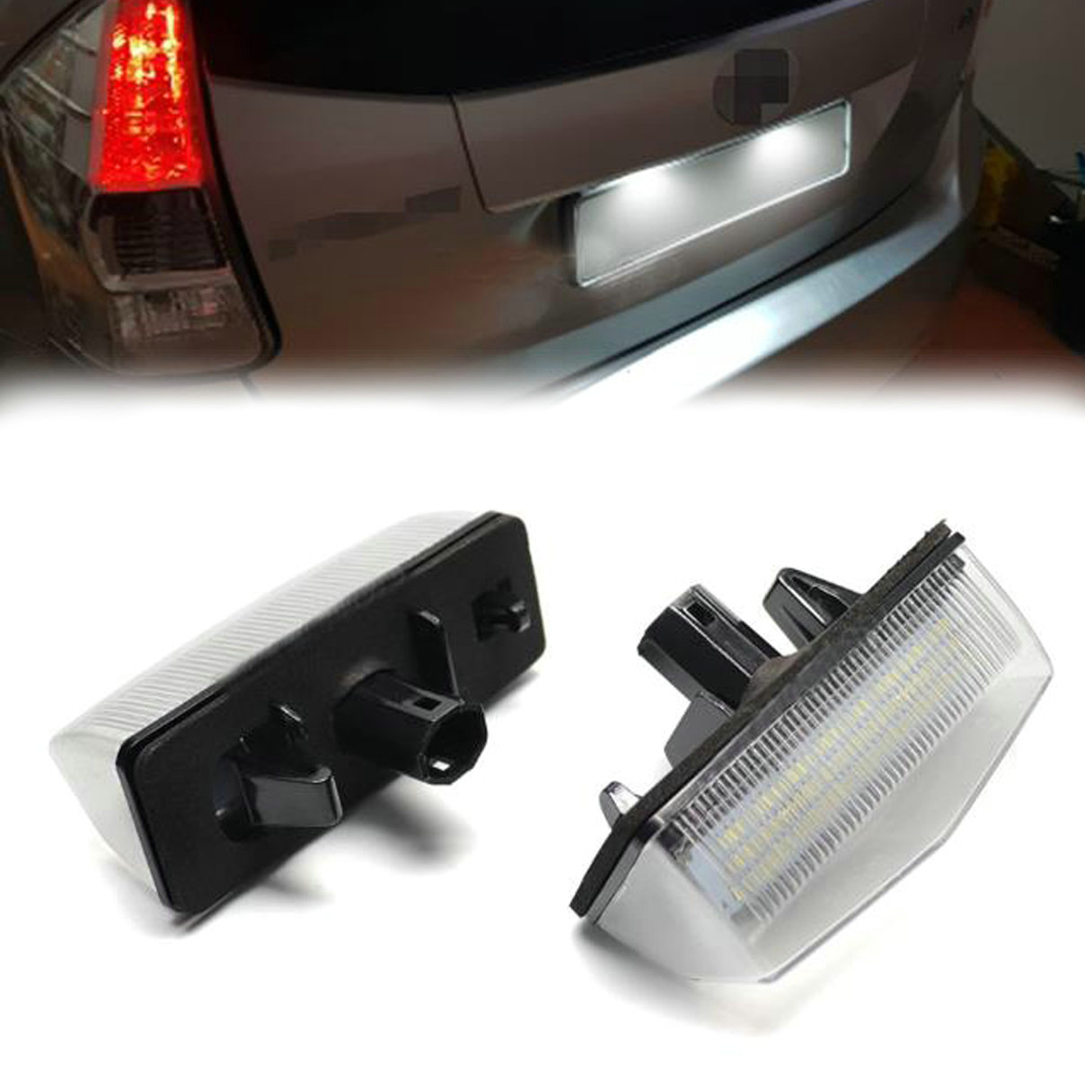 2Pcs LED License Plate Light Replacement 81271-53011 For Toyota