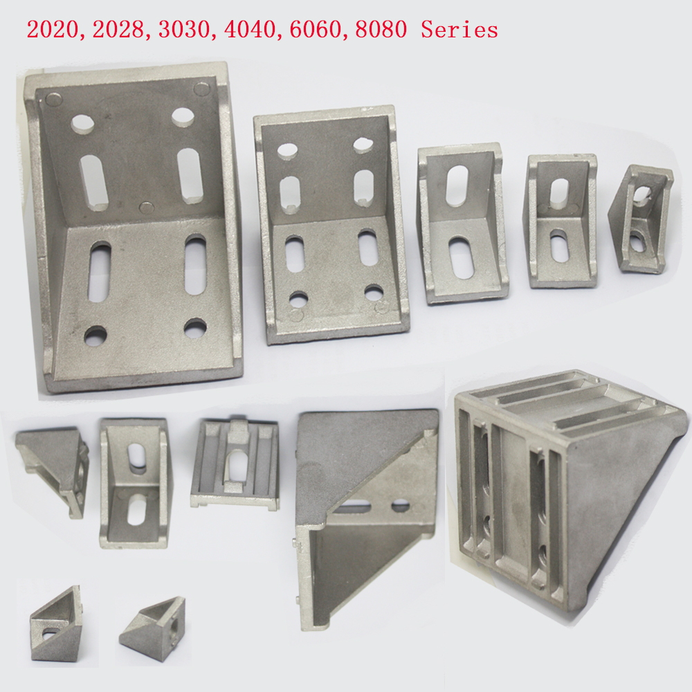 30 Pcs L-Shaped Aluminum Corner Bracket 2 Holes Right Angle Bracket For 2020