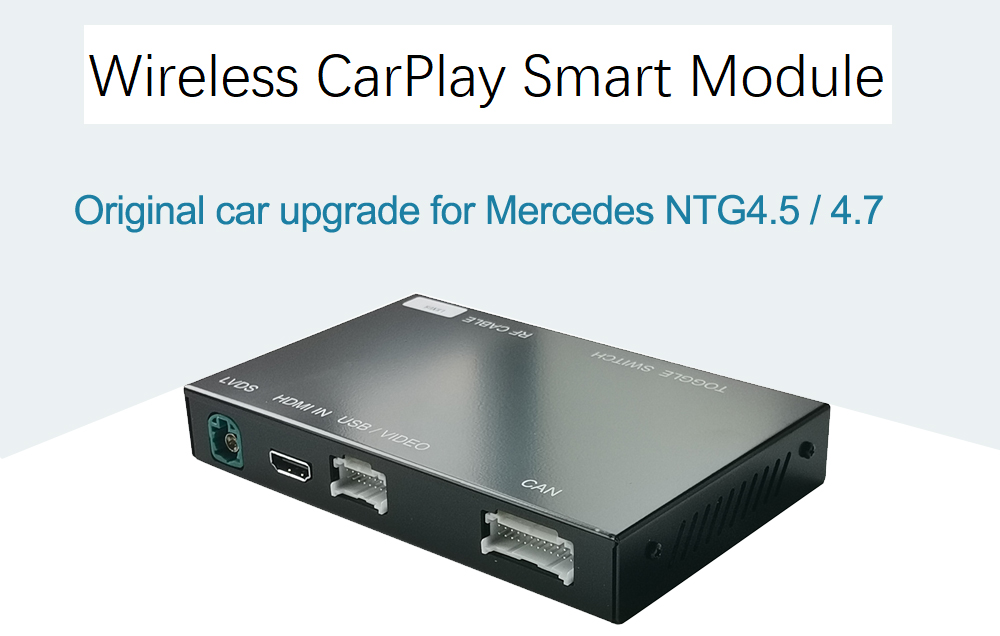 Décodeur Apple CarPlay sans fil pour Mercedes Android Auto Box NTG4.0  NTG4.5 NTG5.0