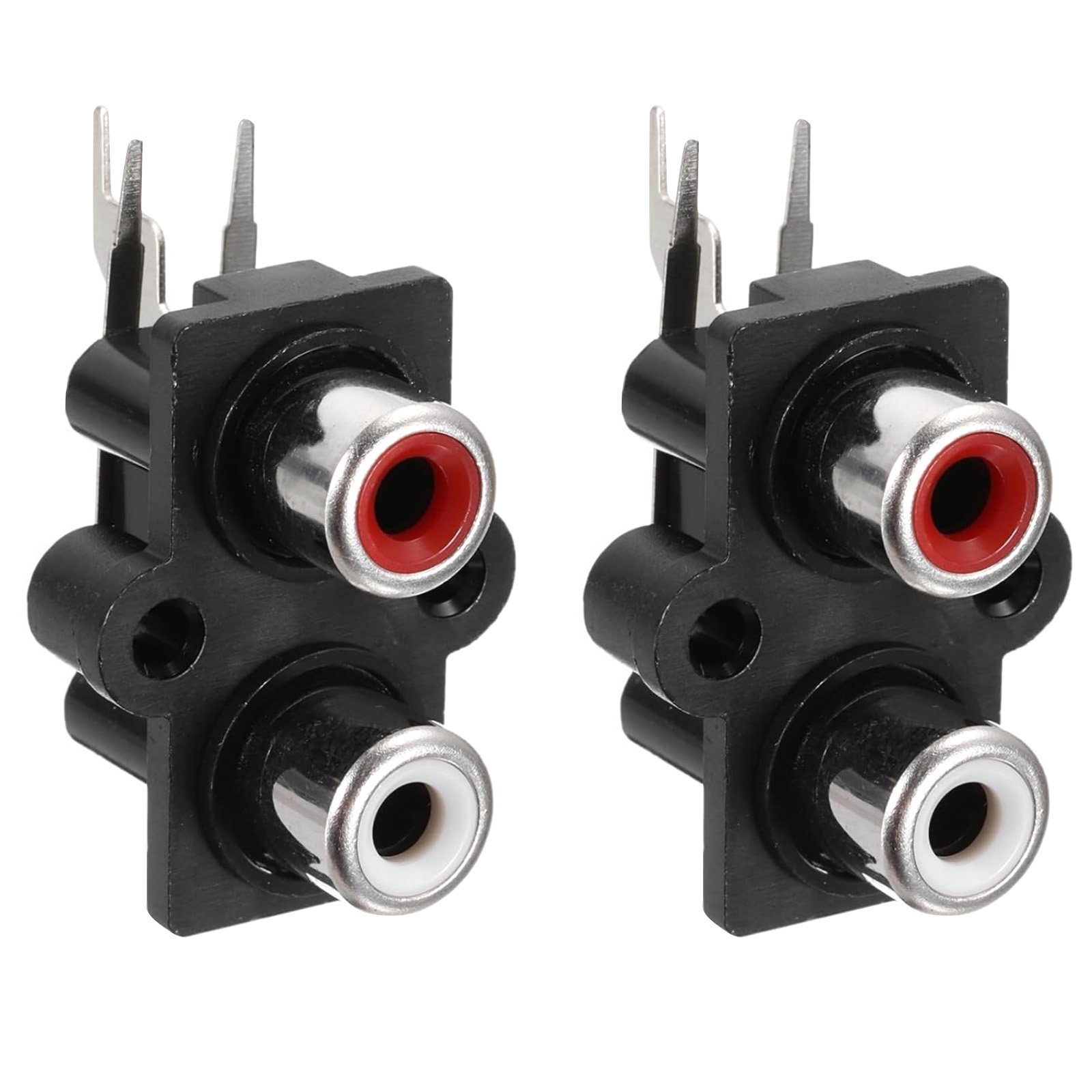 2PCS RCA Female Jack 3-Pin Panel Mount Connector Replacement for
