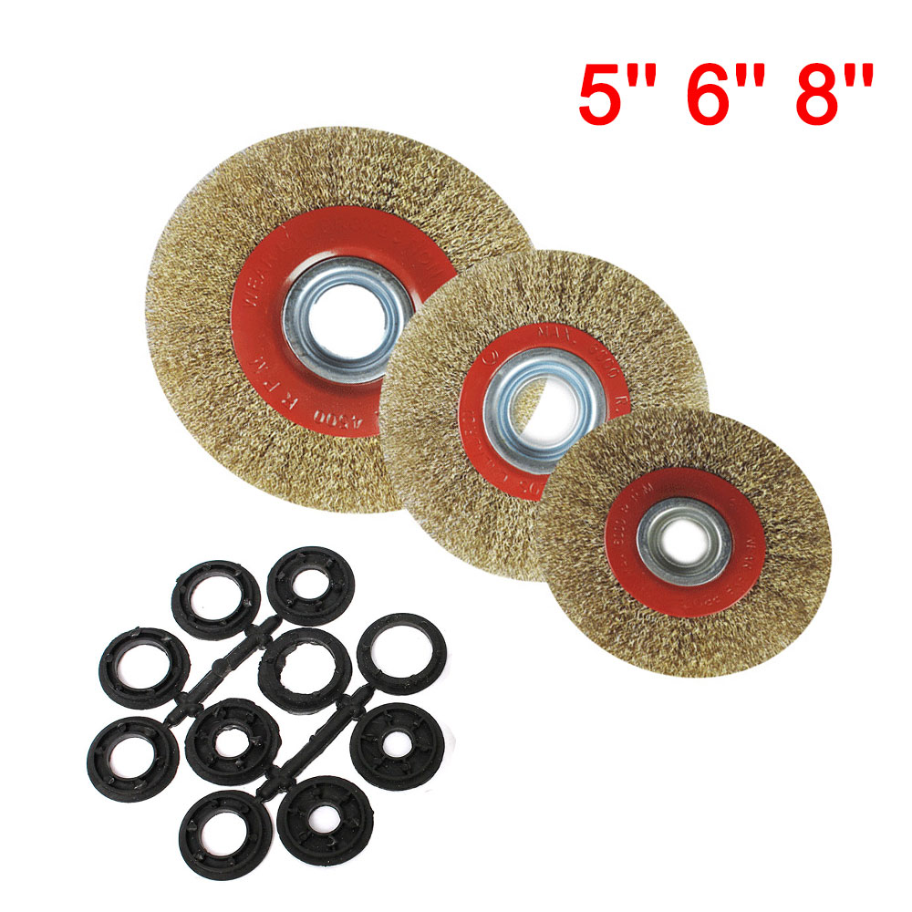 5 6 8 Wire Brush Wheel For Bench Grinder Polish Reducers