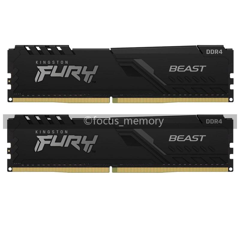 KingstonFURY 32G 16GB×2 16Gbi 3200MHz FURY Beast 32GB (2x16GB) DDR4-3200 MHz KF432C16BBK2/32 Desktop