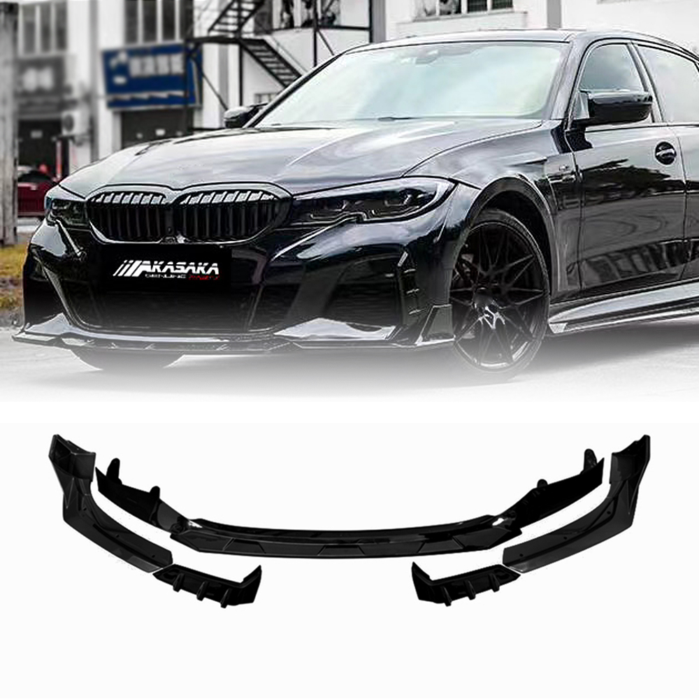 Front Bumper Lip Splitter Kit Black For 2019-2020 BMW G20 G28 330i M340i M  Sport