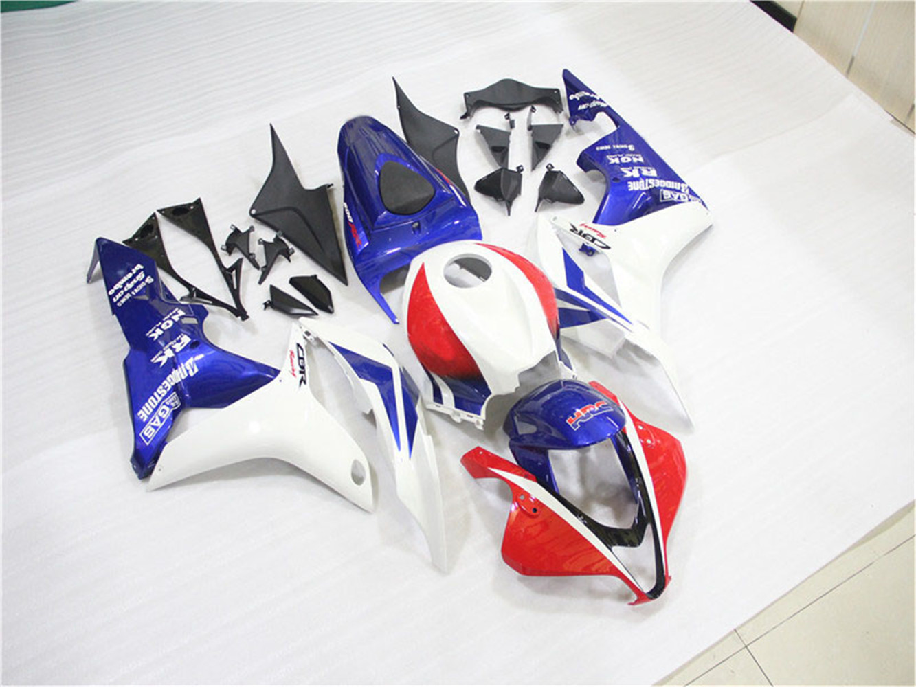 US STOCK ReHRC Red White Injection Fairing Fit for Honda 2007-2008