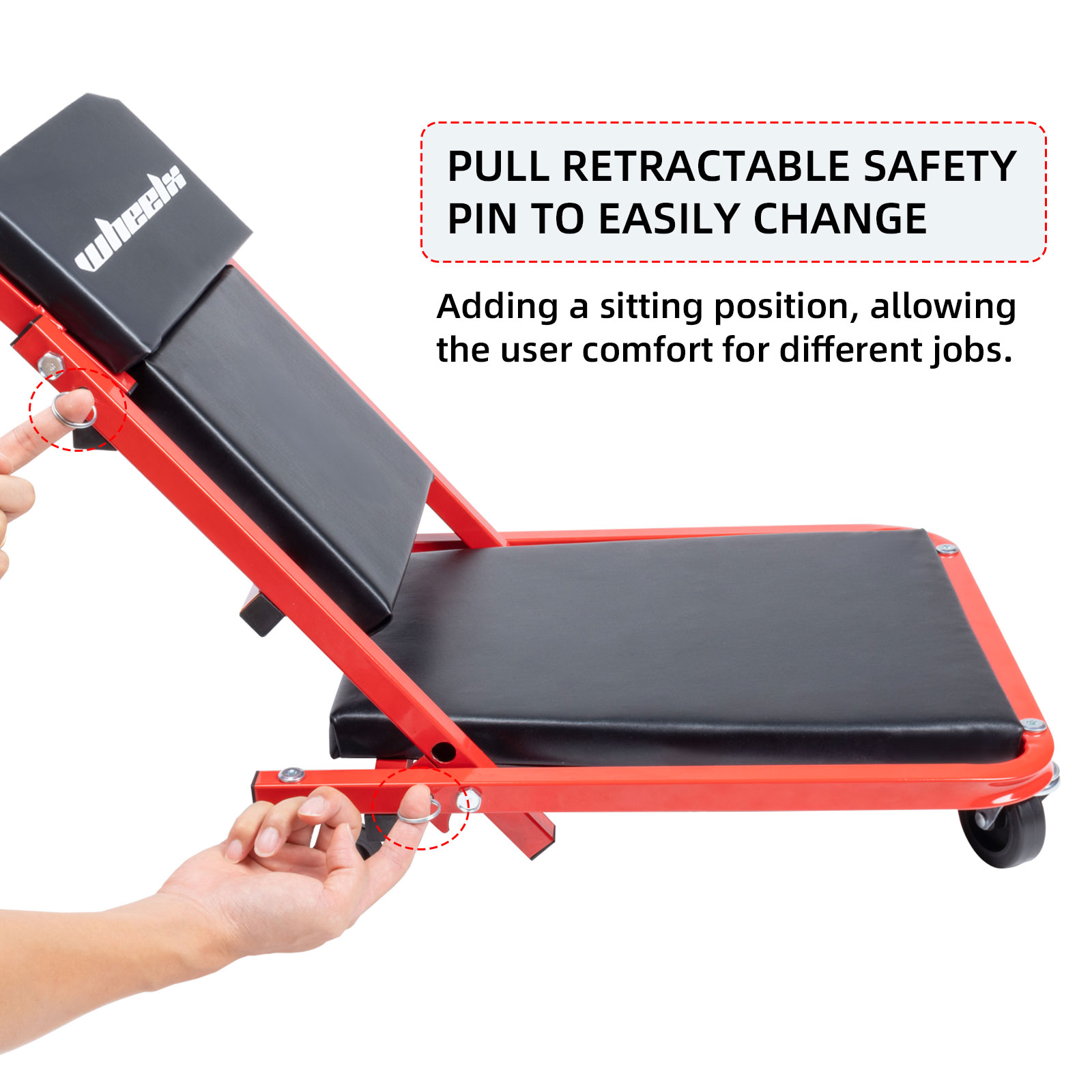 【未使用品】 GRAPHTEC PPA 38-SHF 36'' 340Lbs Foldable Z Garage Creeper Mechanic Rolling Z Garage