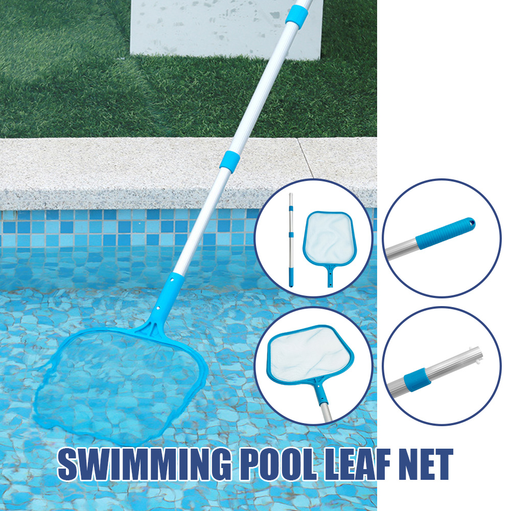Pool skimmer net and pole components