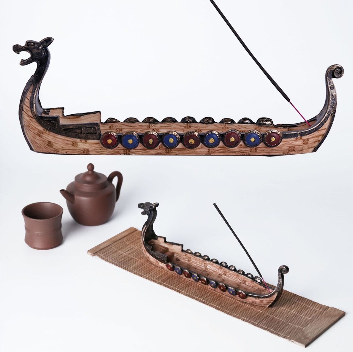 Retro Incense Burners Traditional Vikings Dragon Boat Incense Stick Holder Uk Ebay