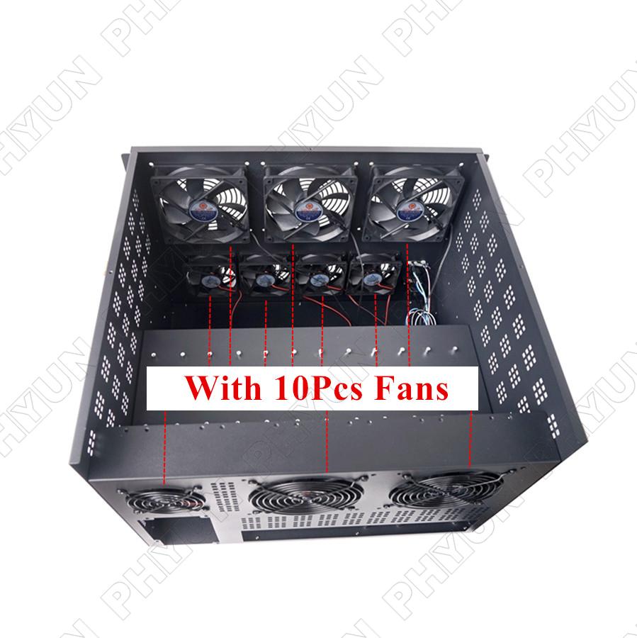 Open Air Mining Rig Case w/ 10 Fans For ATX PSU 6u 6 Graphics Card Miner  Holder | eBay