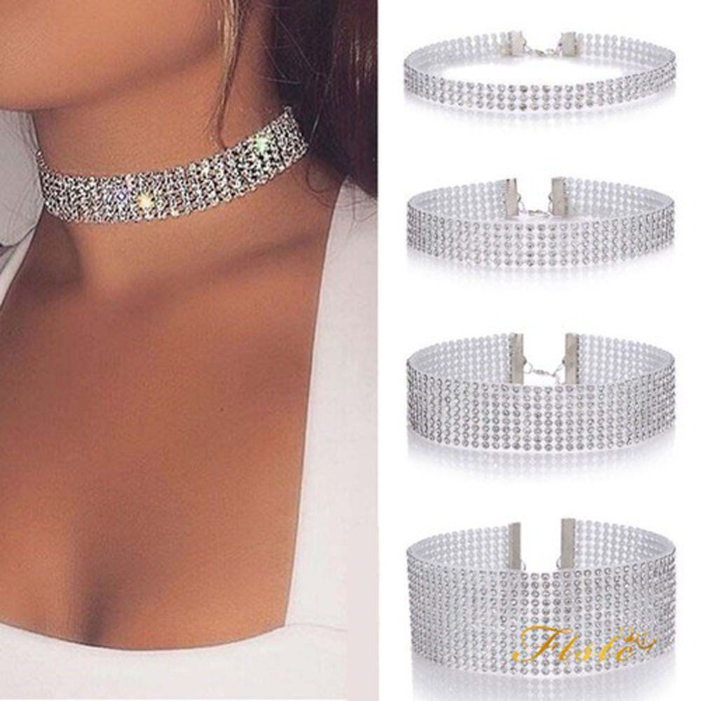 thick silver choker