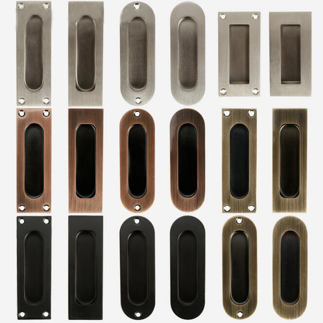 Flush Recessed Finger Pulls Door Handles Circle Square