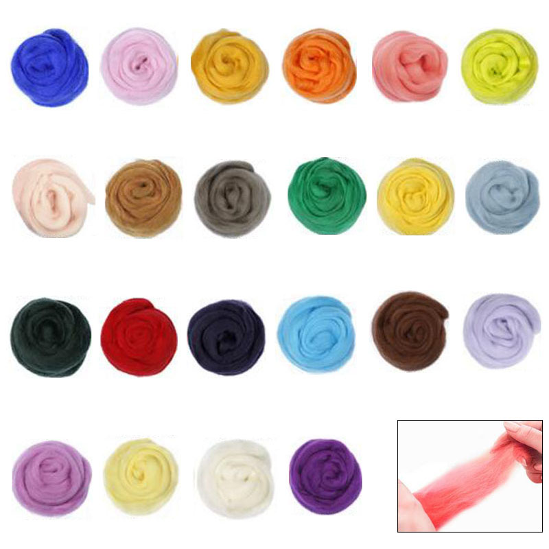 Filzen Wolle Nadel Filzen Wolle Wolle Batt Wolle Roving Garn Faser Roving Wolle zum Nadelfilzen Nassfilzen DIY Handspinnen