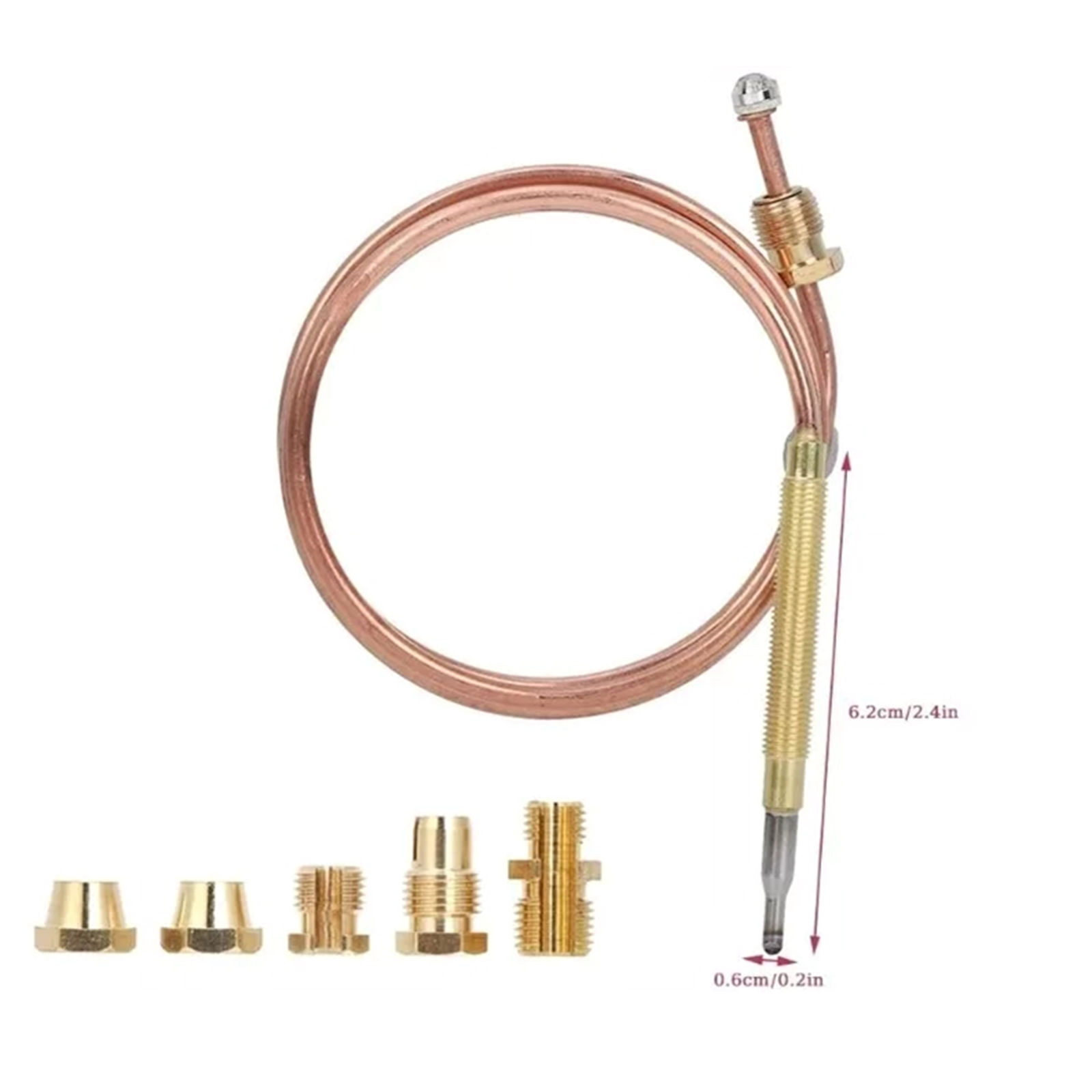 Universal Thermocouple Replacement For Gas Fireplace, Heater, Or Furnace - Fits Most Models