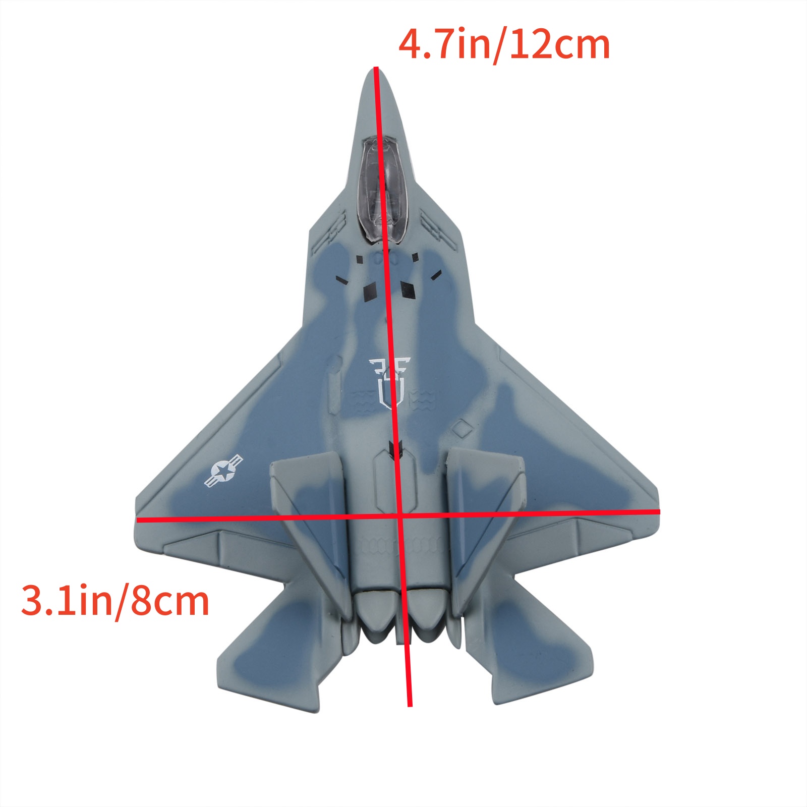 USAF F-22 Raptor Fighter Model 1/160 Scale Alloy Aircraft