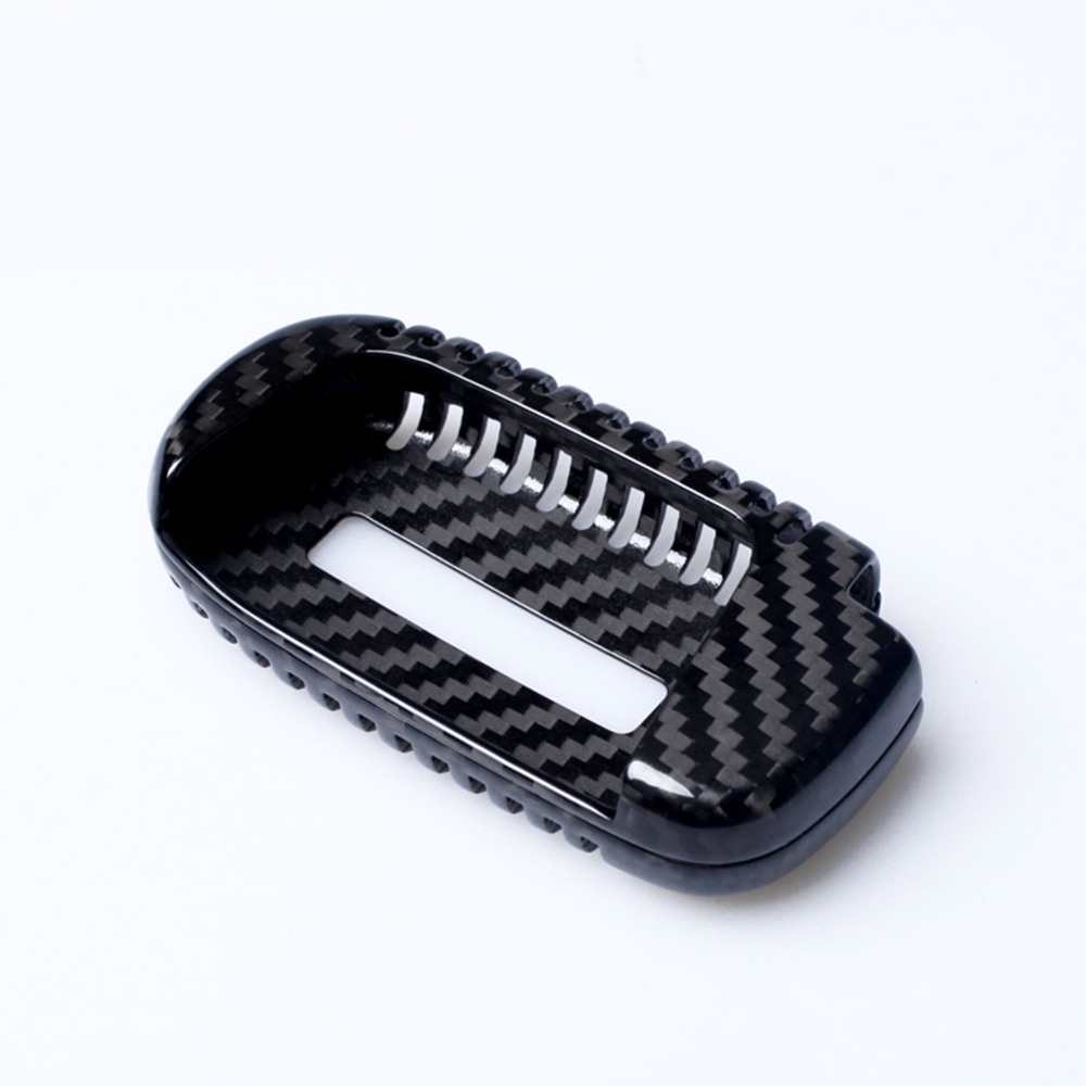 Carbon Fiber Car Key Fob Case Cover Holder For Jeep Dodge Chrysler Accessories E