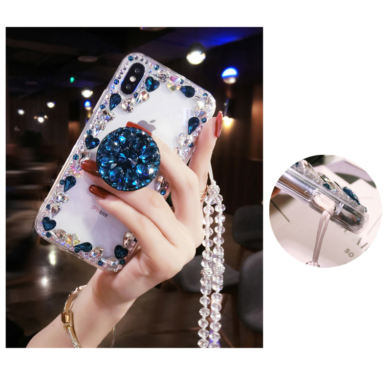For iPhone 12 11 Pro Xs Max XR 7 8 6 Bling Diamond Rhinestone