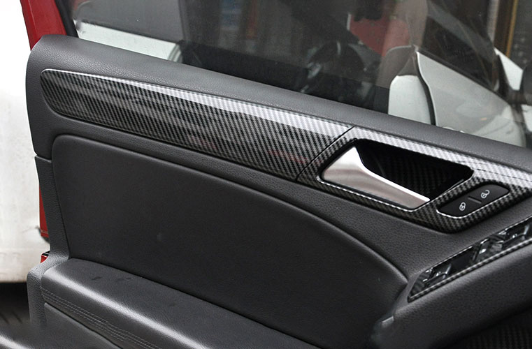 Interior Door Handle Lock Trim For Volkswagen Golf MK6 2010-2013 Carbon  Fiber