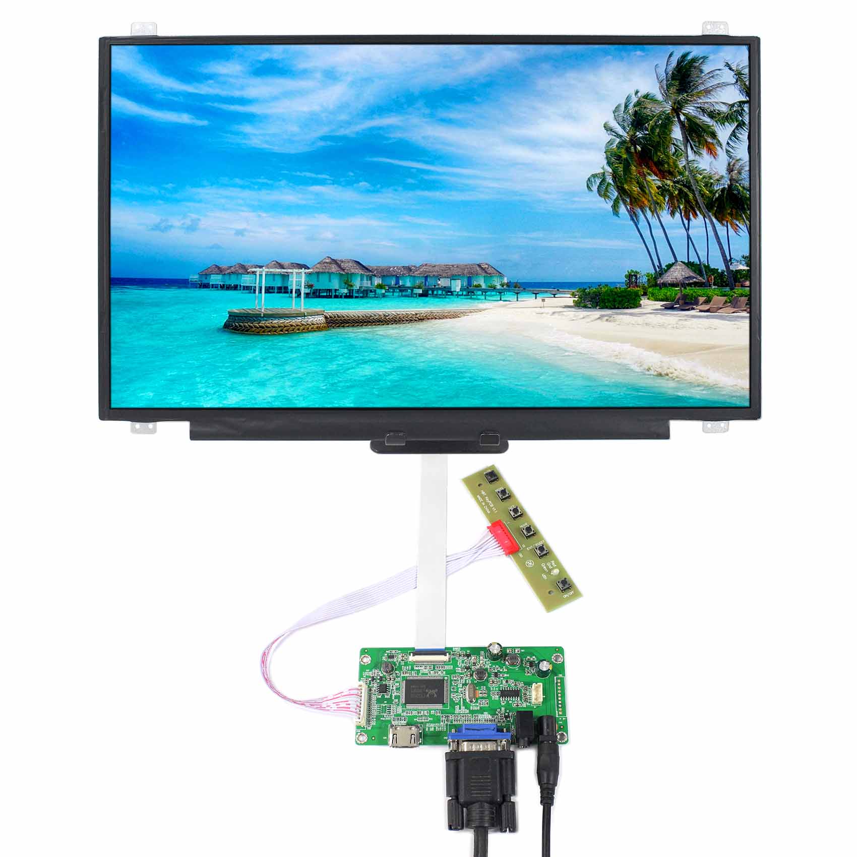 17.3" IPS N173HCE-E31 LCD Screen + Controller Board Kit – 1080p, VGA, HDMI, EDP