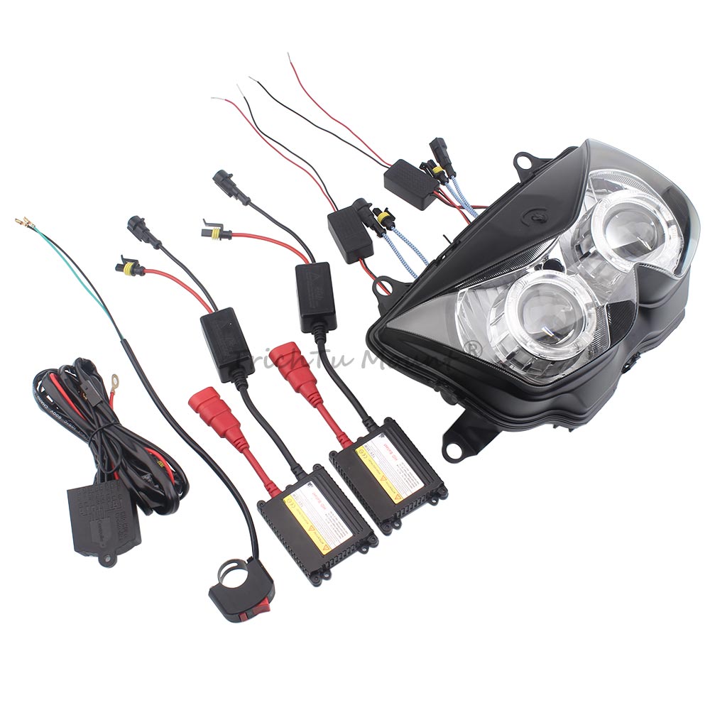 Front Headlight Assembly w/Angel Devil Eye For Kawasaki