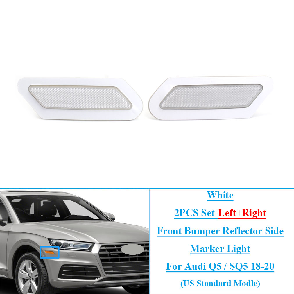 For Audi Q5 / SQ5 18-20 Clear Front Bumper Side Marker Lights Left