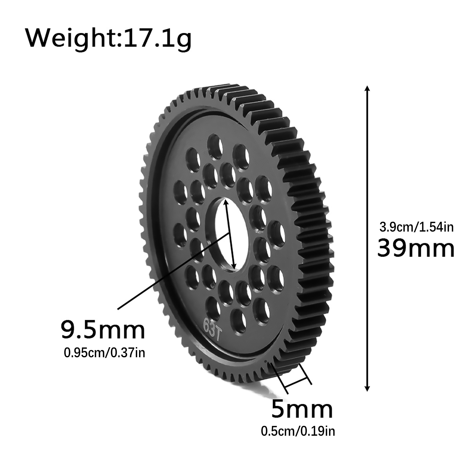 2 Piezas Principales De Acero Spur Gear 64t 0.6 Module Diff | Cuotas sin interés