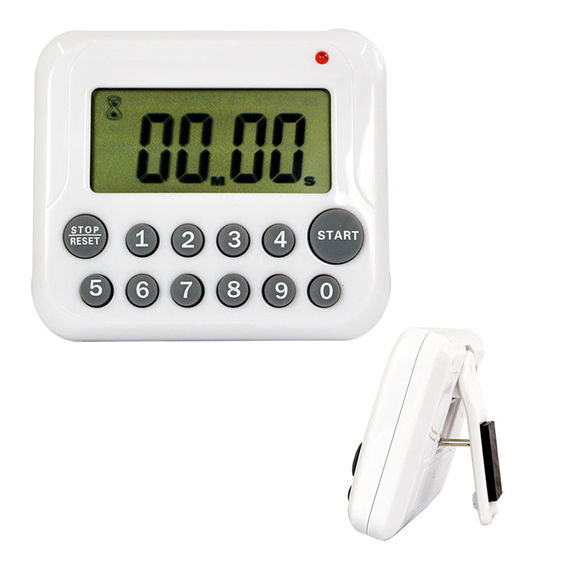 Digitale Küche Kochen 12-Tasten-LCD-99 Minuten Countdown Up Magnetic Timer