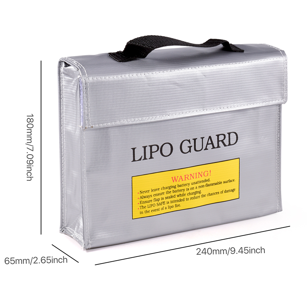 patriot r c lipo guard bag review High Quality Fireproof Explosionproof RC Battery Safety Safe Charge Sack 240*65*180MM or 1pc DJI Phantom battery at once RC Discharger RCD-LB-S RC Discharger
