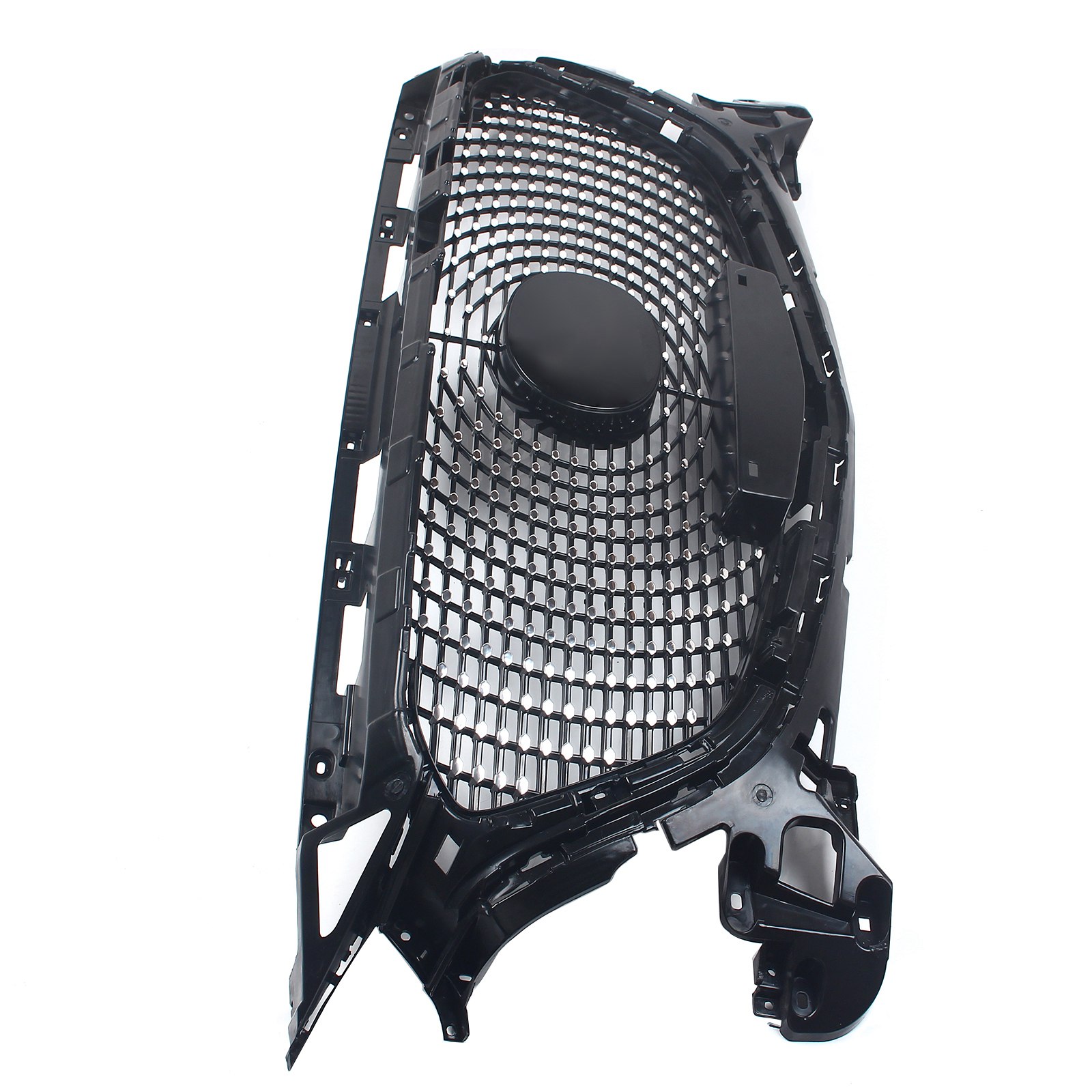 Front Bumper Upper Grille Diamond Style Grill Black For Mazda 3