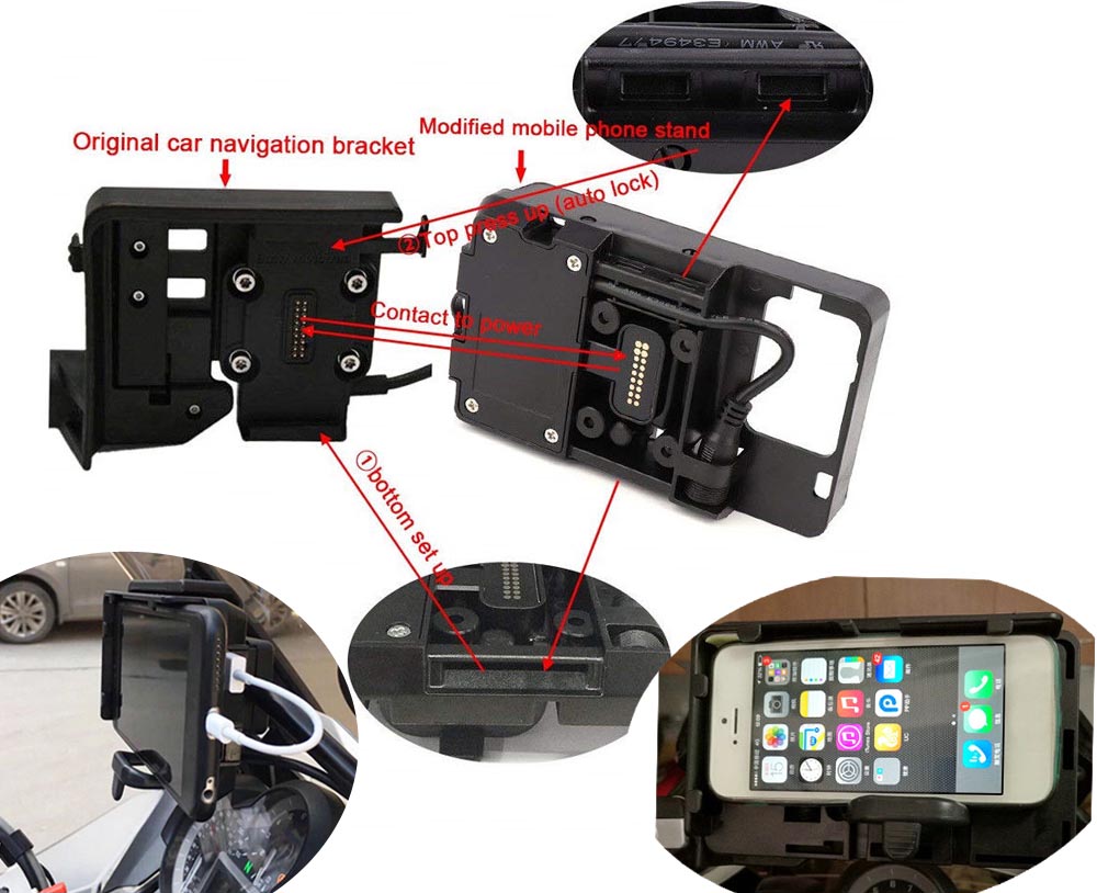 bmw r1200gs mobile phone navigation bracket