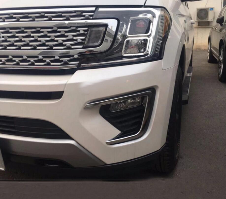 Chrome Front Fog Light Cover Lamp Trim For Ford Expedition 2018-2020 Accessories | eBay 2020 Ford Expedition Mirror Lights Stay On