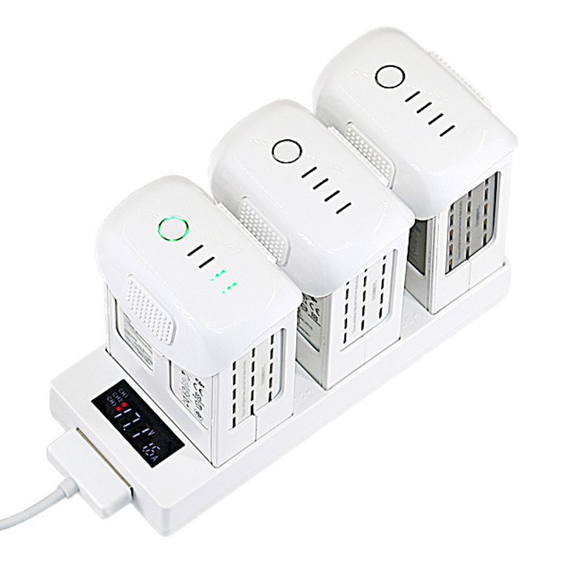 LYONGTECH Cargador Para DJI Phantom 4 – Carga 3 Baterías Y Mando A Distancia Simultáneamente, Accesorio Oficial (100-240V)