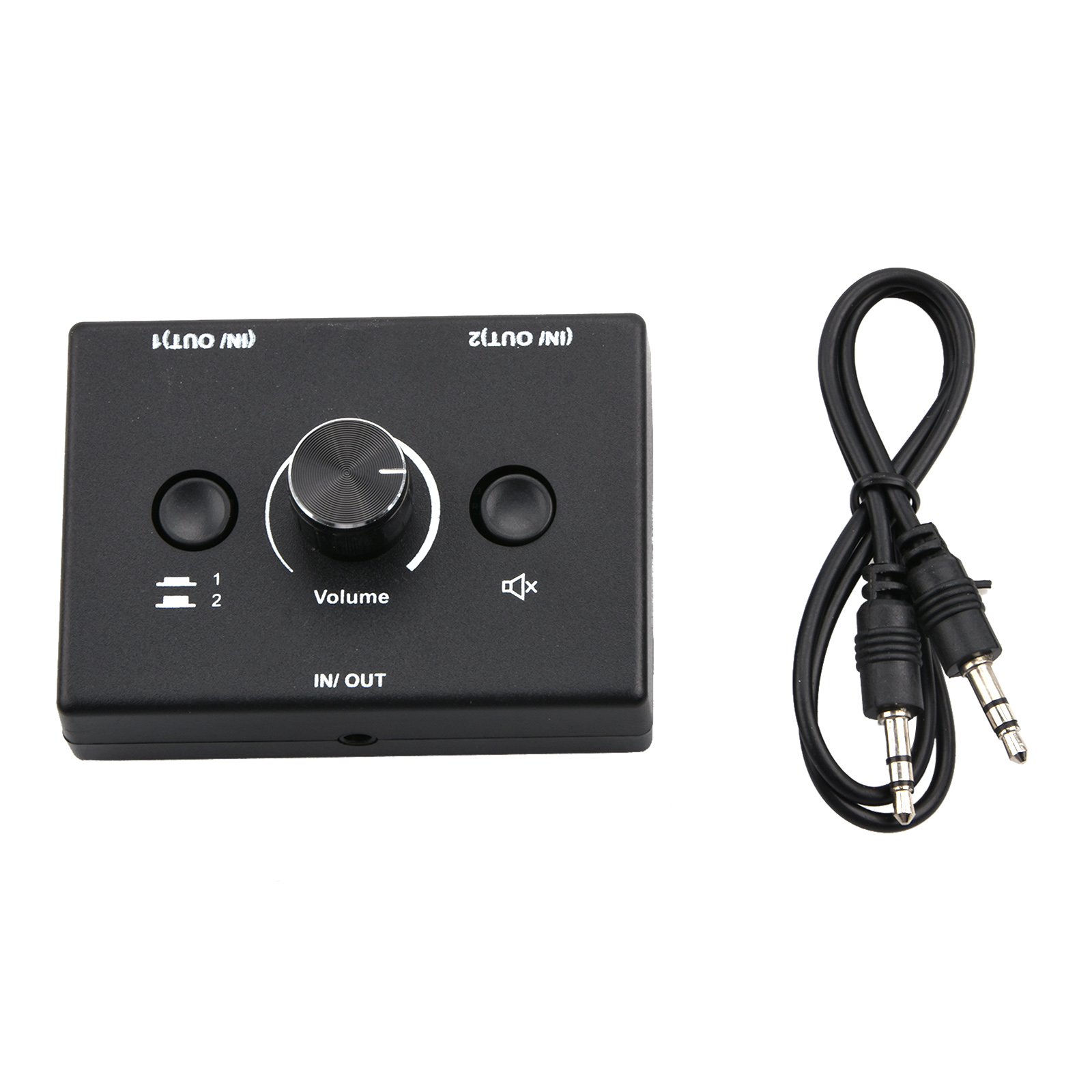 New 2 In 1 Out 3.5mm Stereo Audio Switch Aux Switcher Speaker