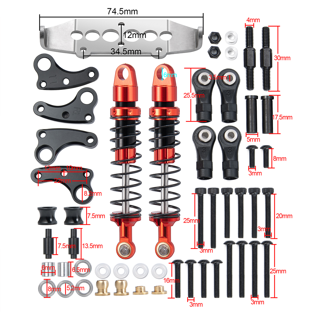 RC Cantilever Kit Suspension Shock Set for Axial SCX10 II 90046 47