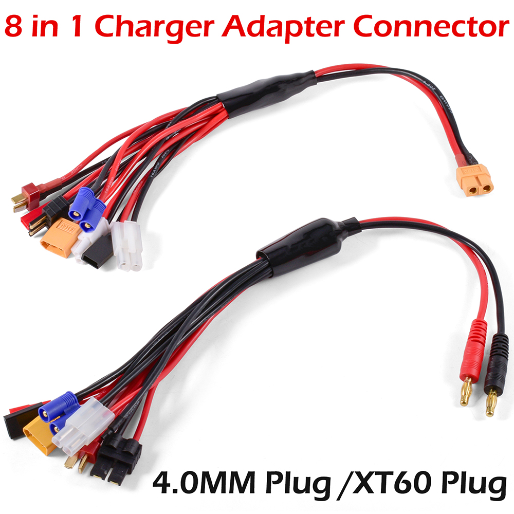 Câble De Charge 11 En 1 Pour Batteries Lipo RC – Multiprise XT60 XT90 Deans EC5 JST Tamiya – 107 G
