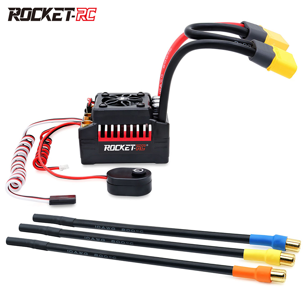 Rocket RC 130A/160A Brushless ESC Waterproof for 1/7 1/8 RC Car