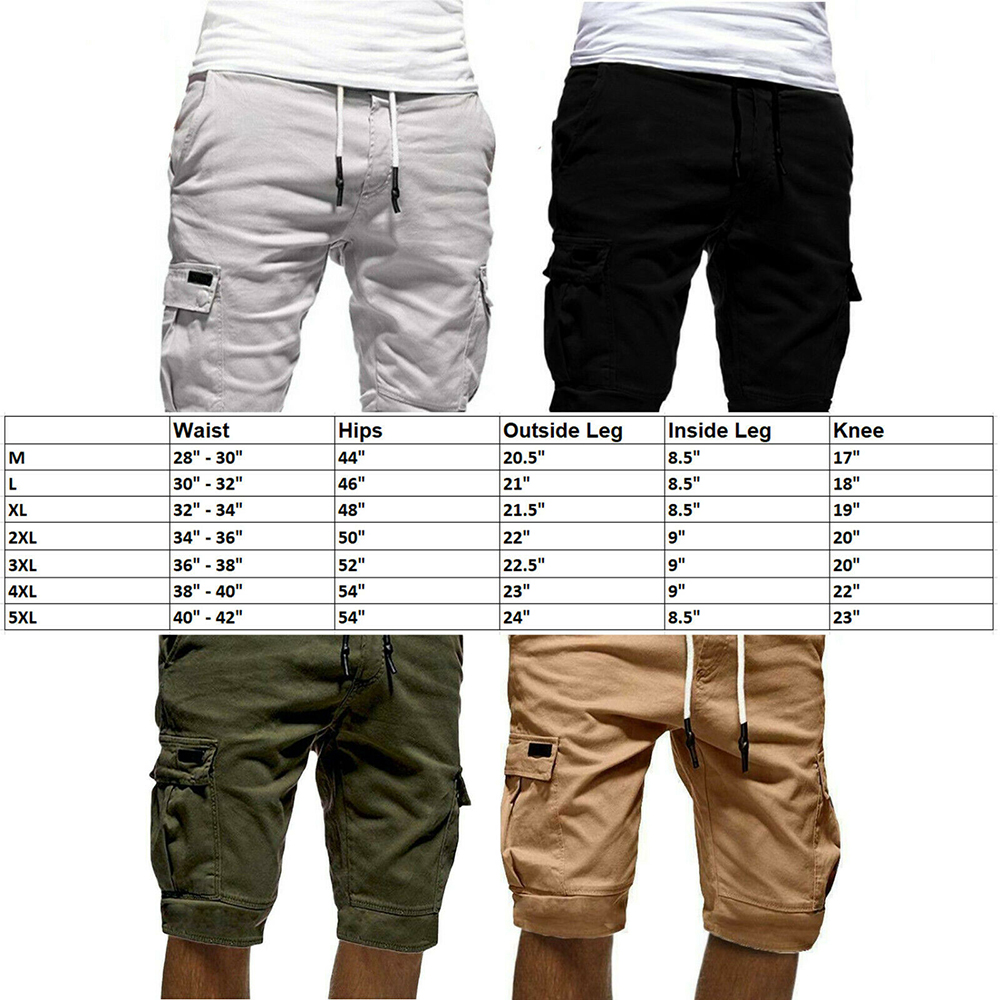 Pantaloncini Cargo Uomo YuKaiChen - Chino Estivo Elastico Con Tasche A Cerniera