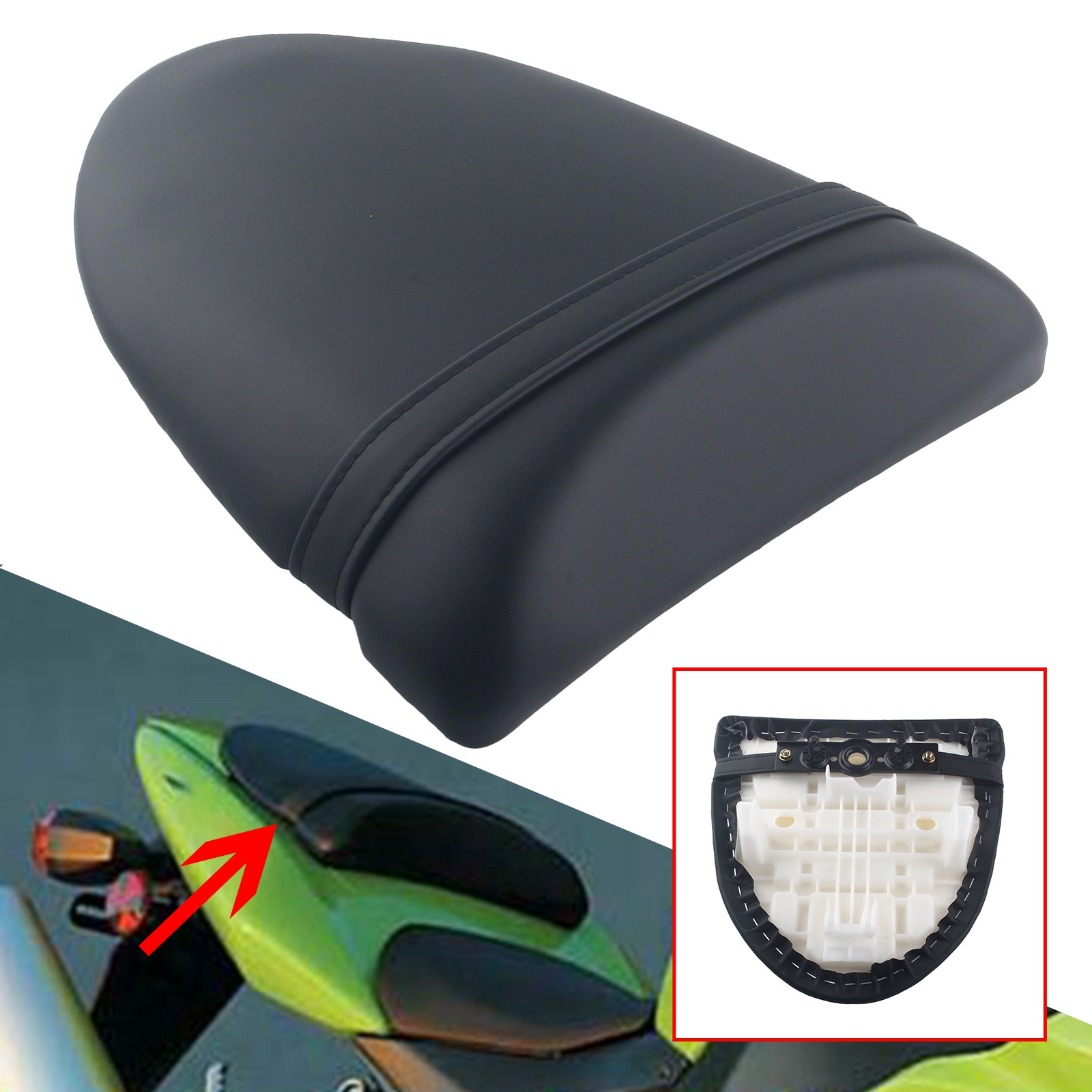 のん For Kawasaki Ninja ZX-10R 2004-2005 Pillion Seat Rear Passenger
