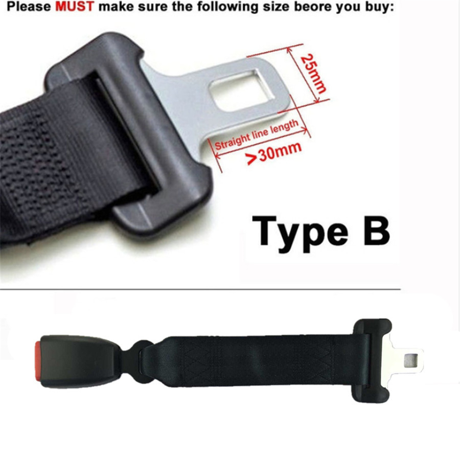 2x 15 inch Car Seat Belt Extender Auto Extension Safety Belts Clip ...