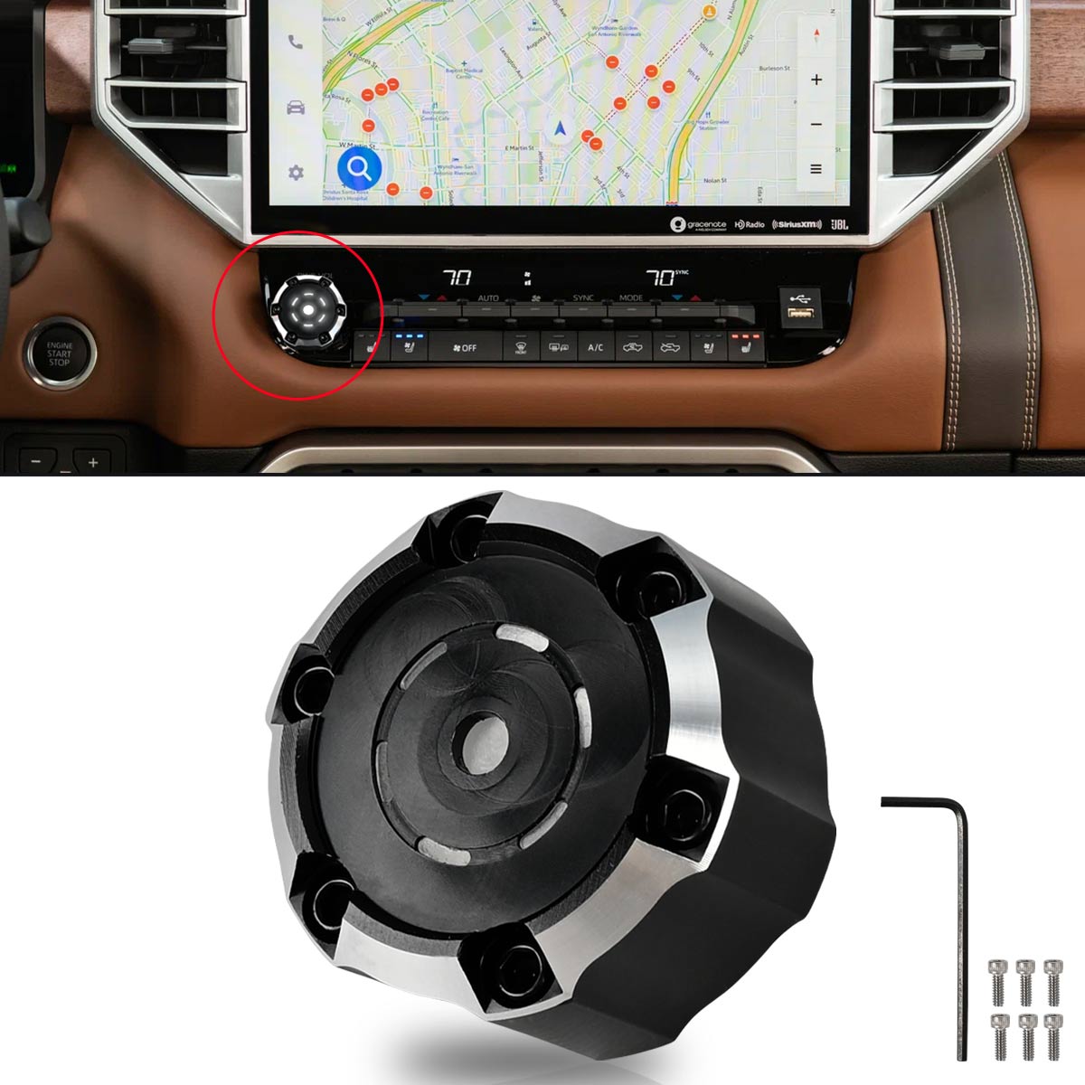 14-Inch Display Power & Volume Knob Fits 2022-2025 Toyota Tundra Brand
