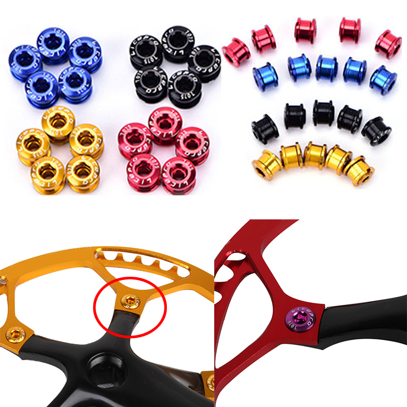 Bike Chainring Screw Litepro Chainwheel Bolt for Single//Double//Triple Speed