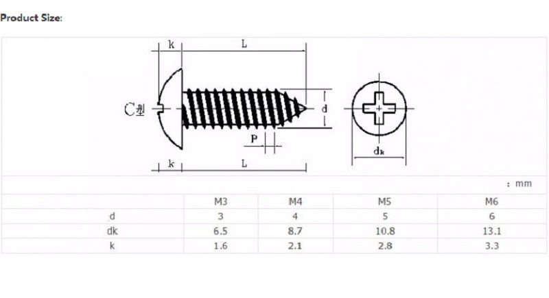 M3 M4 M5 M6 304 Stainless Steel Durable Phillips Truss Head Self Tapping Screws Ebay