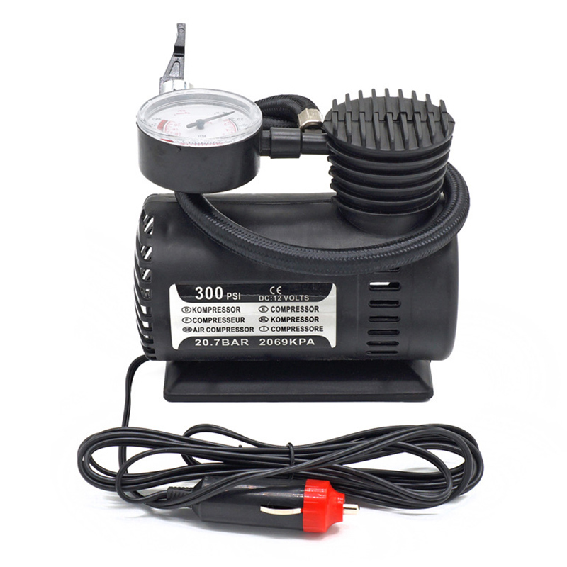 Plugged Into DC Outlet/Cigarette Lighter Portable Air Compressor Pump DC  12V