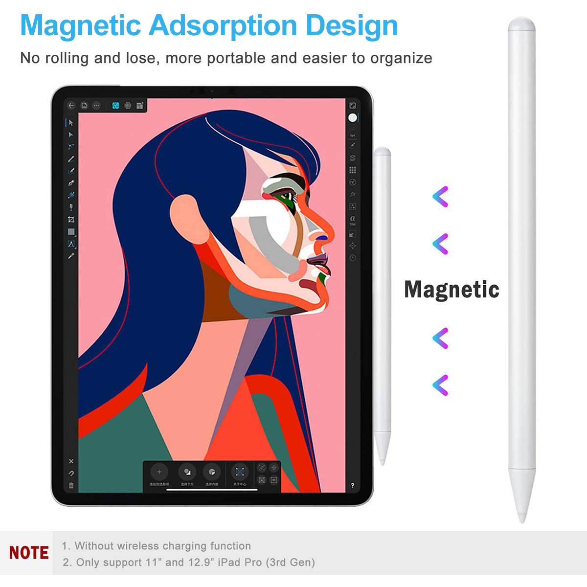 2個入 Apple Pencil ペン先 替芯 交換用 芯 チップ 一体型