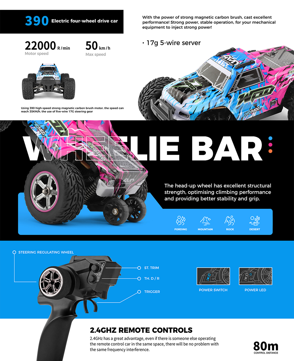 WLTOYS 204006 4WD Off-Road 1/20 RC Car Remote Control RTR Rock