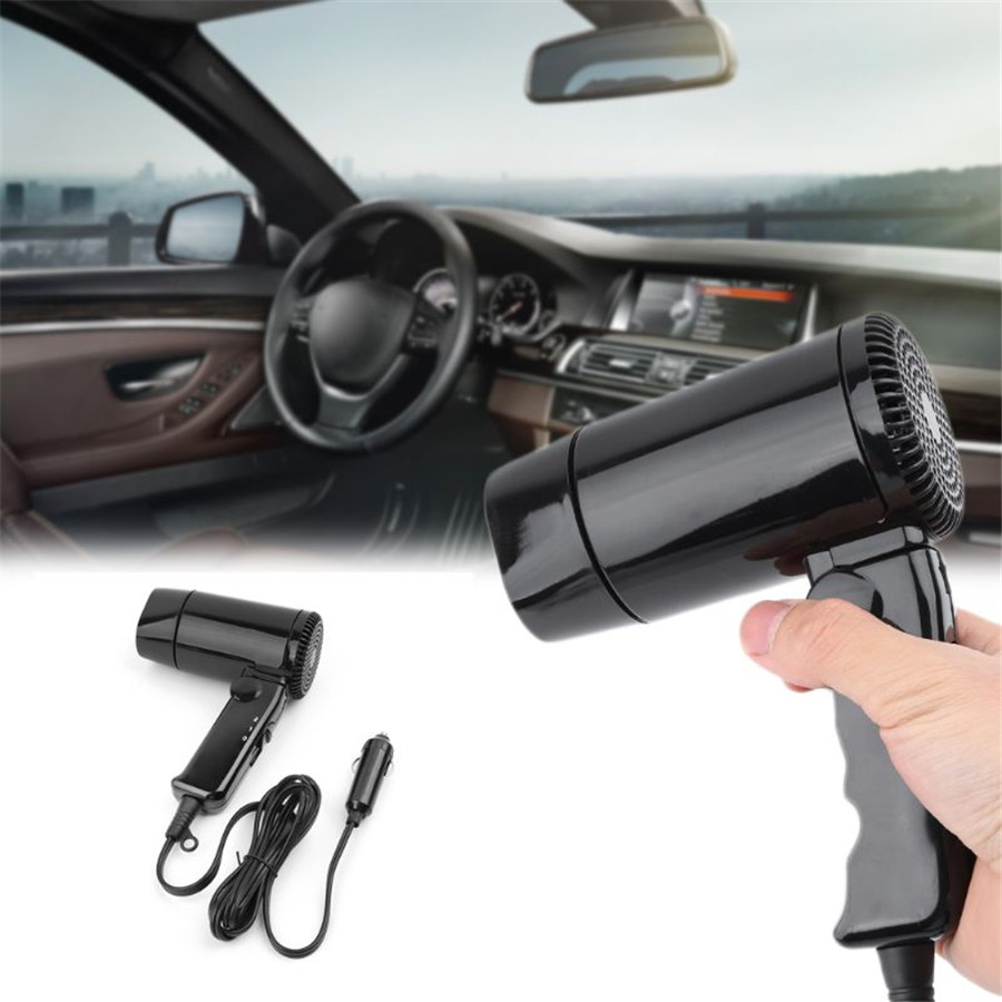 Portable 12V Hairdryer Car-styling Hair Dryer Folding Blower Window Defroster