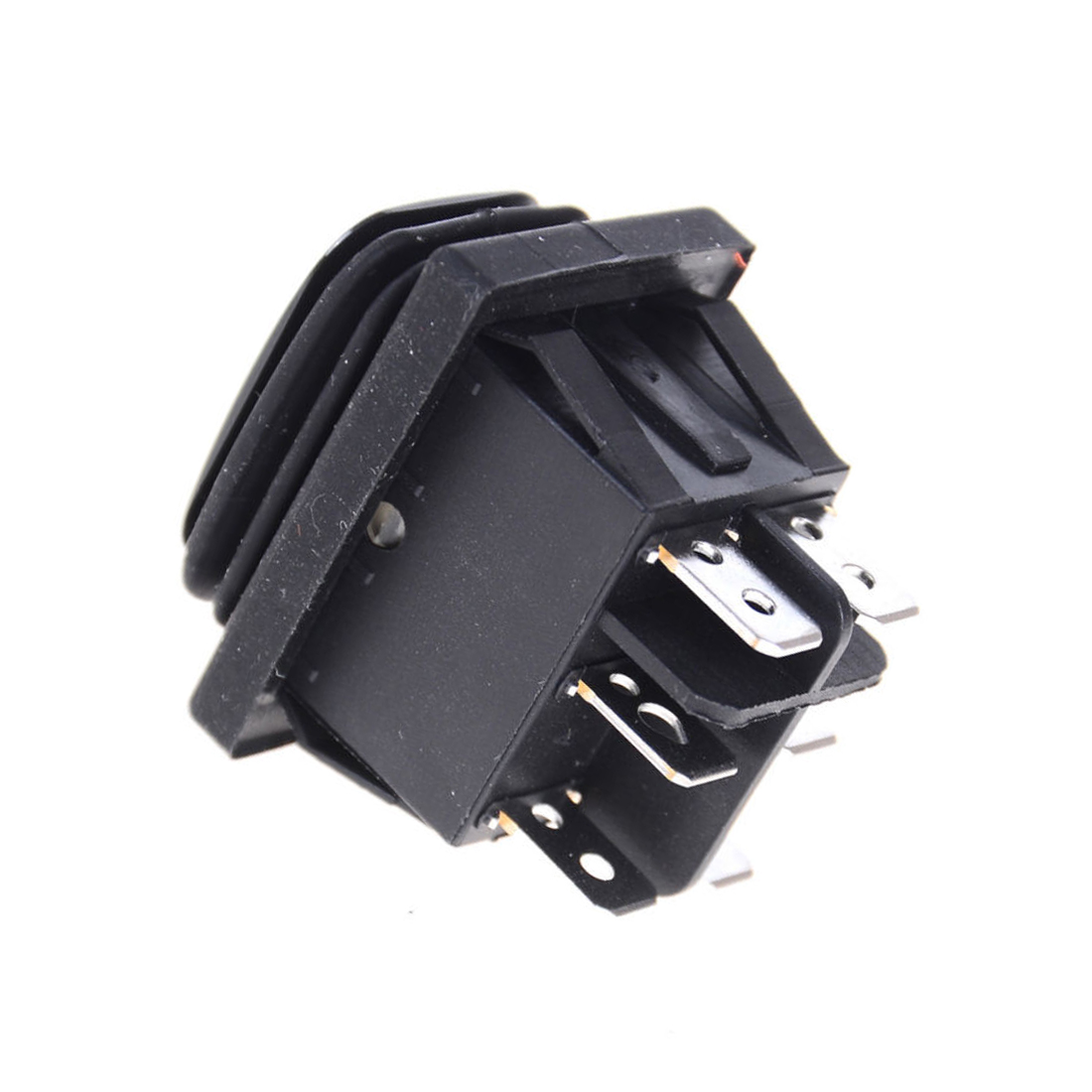 6 pcs Noir On//Off DPDT Rocker Switch KCD3 6 Terminal 250 V 15 A 125 V 20 A 6pin NEUF