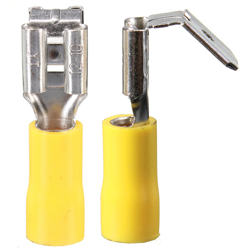 100pcs Piggy Back Insulated Piggyback Spade Crimp Terminal Connectors