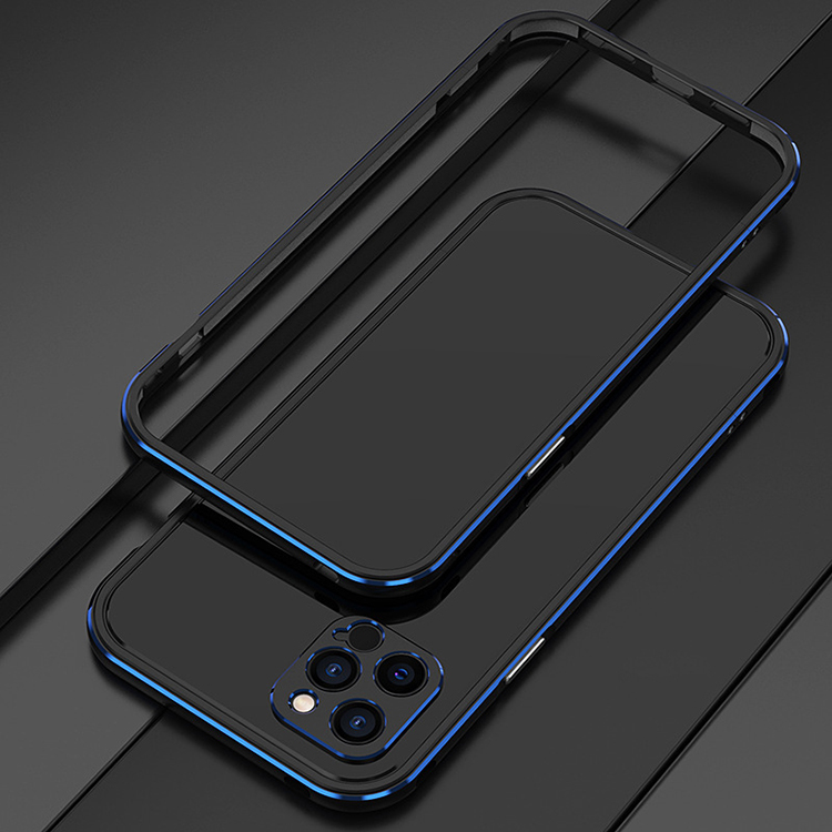 Custodia Paraurti In Metallo Con Telaio In Alluminio Per IPhone 12 Pro Max (6,7") - Sottile, Antiurto, TPU Interno, Ricarica Wireless (Argento) - 3