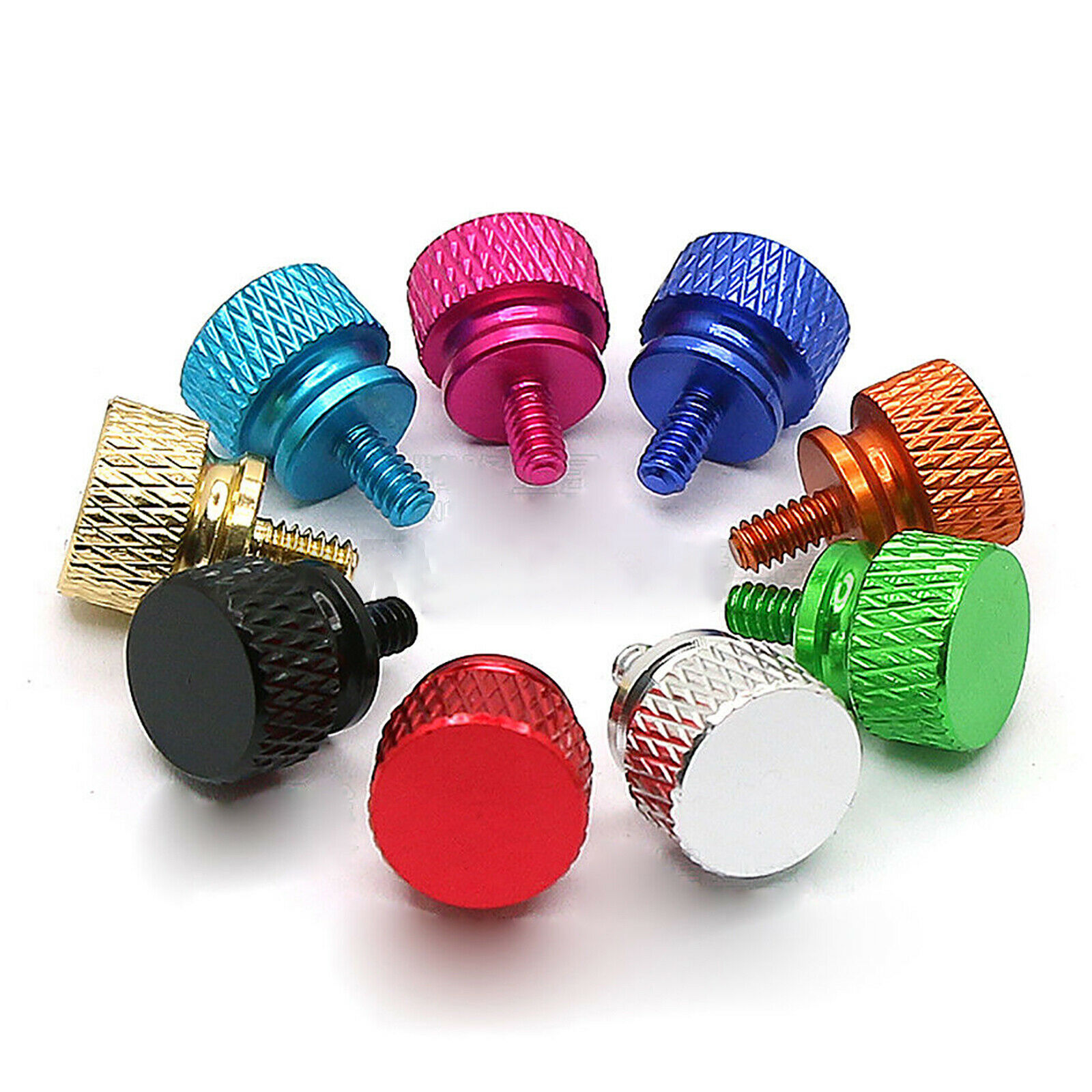 Colorful Anodized Aluminum Knurled Thumb Bolts Screws for DIY Computer