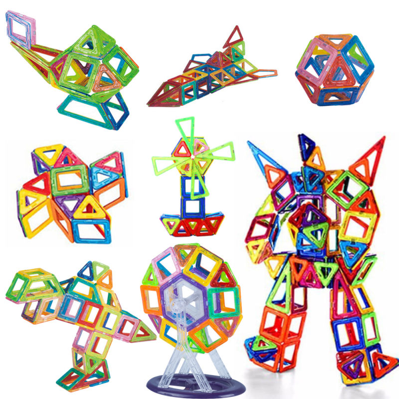 86x Magnetic Building Blocks Build Kit Toys Kid Playing Stacking Game Box Manual