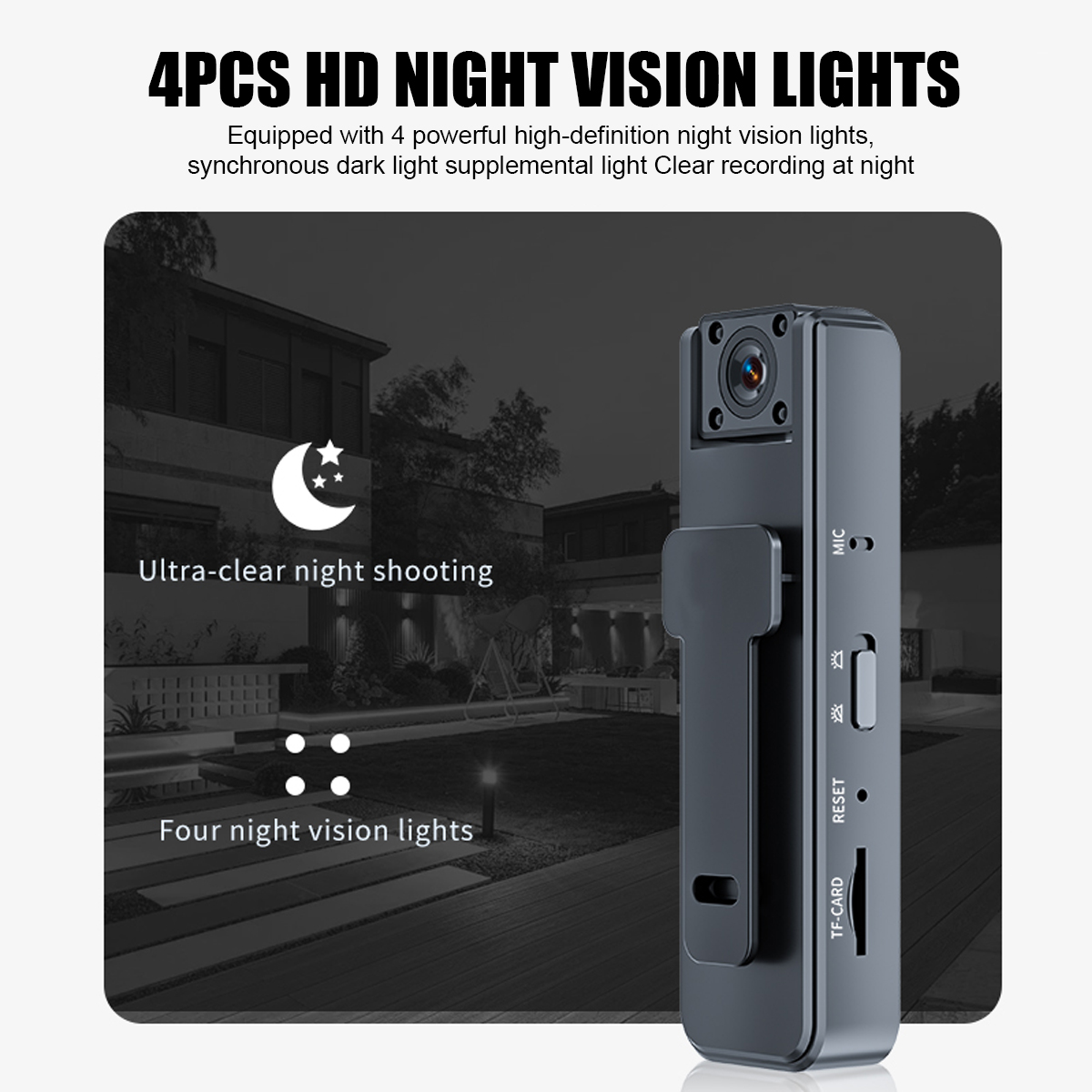 Body Cam Wifi 1080p Polizia Sicurezza Mini Body Camera Video Recorder ...